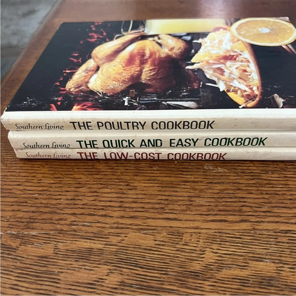 Vintage Southern Living The Poultry, The Low-Cost & The Quick&Easy Cookbooks 70s